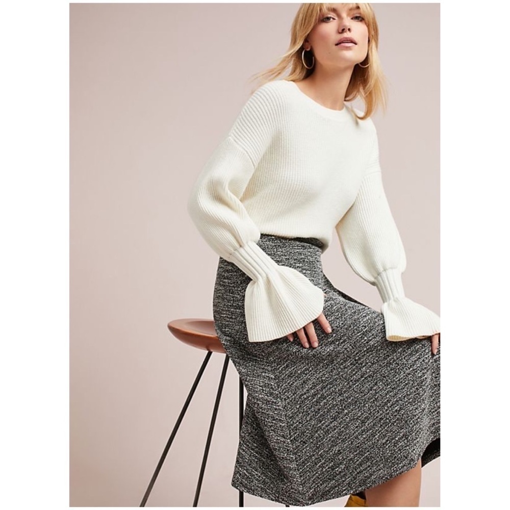 ANTHROPOLOGIE Marce Textured Knit Skirt New XSP XL - Picture 4 of 7